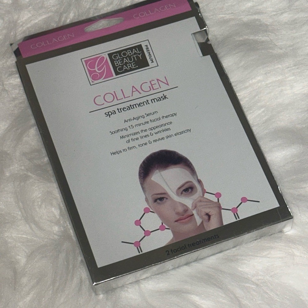 Global Beauty Care Premium Collagen Spa Treatment Mask Anti-Aging 2 Count 02712